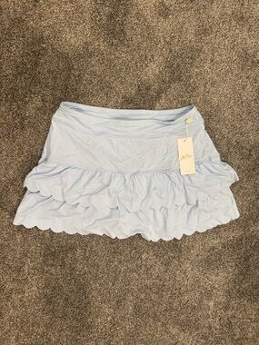 Lilly Pulitzer Light Blue Ruffle Skirt